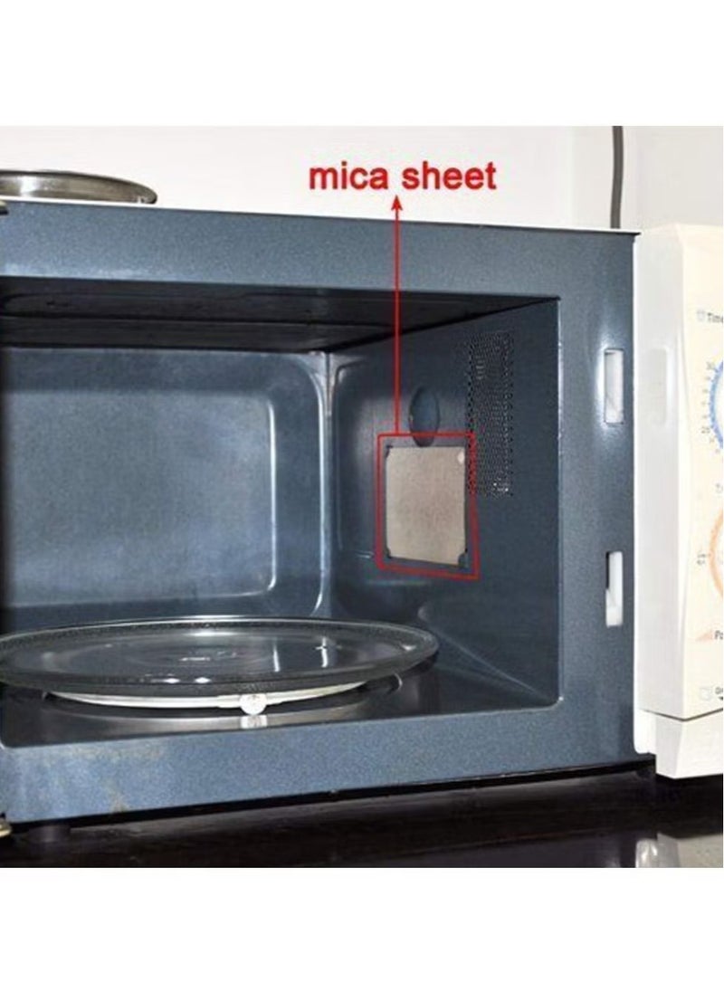 GMORO 6 Pcs Microwave Waveguide Covers Mica Plates Sheets for Universal Oven Repair Cut to Size 13cm x 13cm High Temperature Insulation  - Image 3