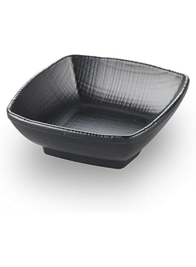 Melamine Square Plate 8.5 * 8.5 * 2.8Cm Black