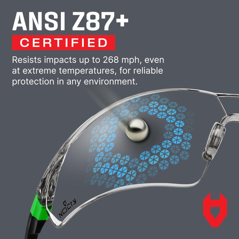 NoCry Clear Safety Glasses for Men and Women with Anti-Fog and Scratch Resistant Wrap Around Lenses, Adjustable Temples and Nose Pads — ANSI Z87 Certified Protective Eyewear with 100% UV Shielding - Image 5