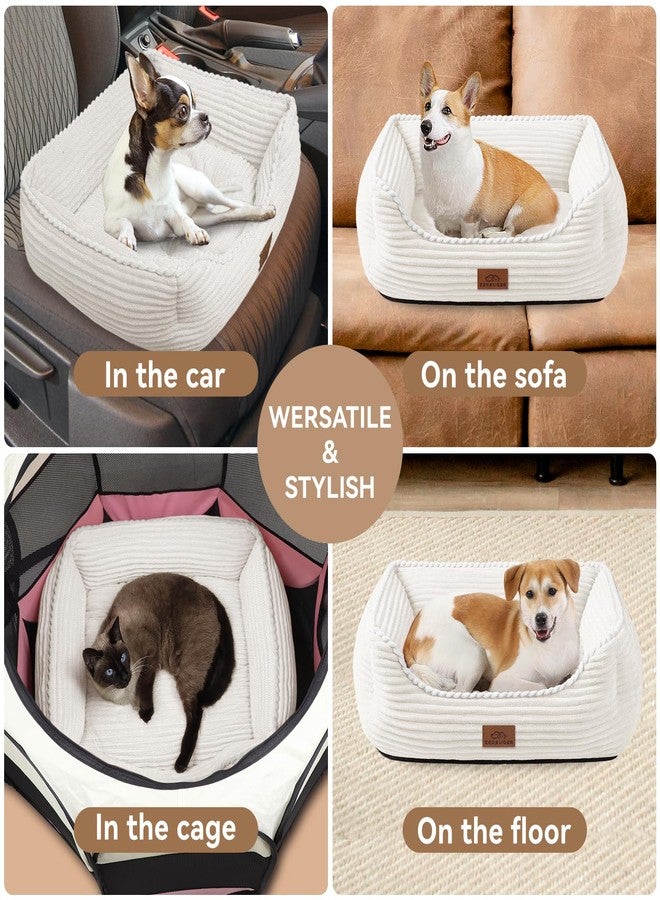 Zerbuger Orthopedic Dog Bed for Medium Dogs,Dog Sofa Beds Supportive Foam Pet Couch Bed with Removable Washable Mat and Nonskid Bottom (Medium, Cream) - Image 4