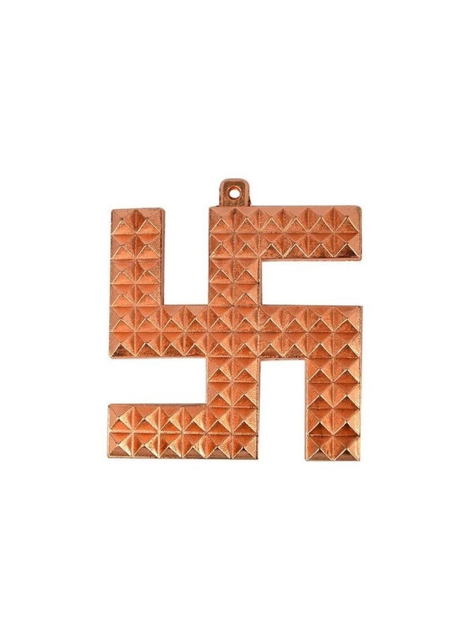 TREE MAISON CORONATING HOMES TREE MAISON CORONATING HOMES Copper Swastik (卐) Sathiya Wall Hanging Yantra | 3 Inch | Vastu Door Hanging for Good Luck & Auspicious Energy | Decorative Home Decor Symbol for Positive Vibes  - Image 1