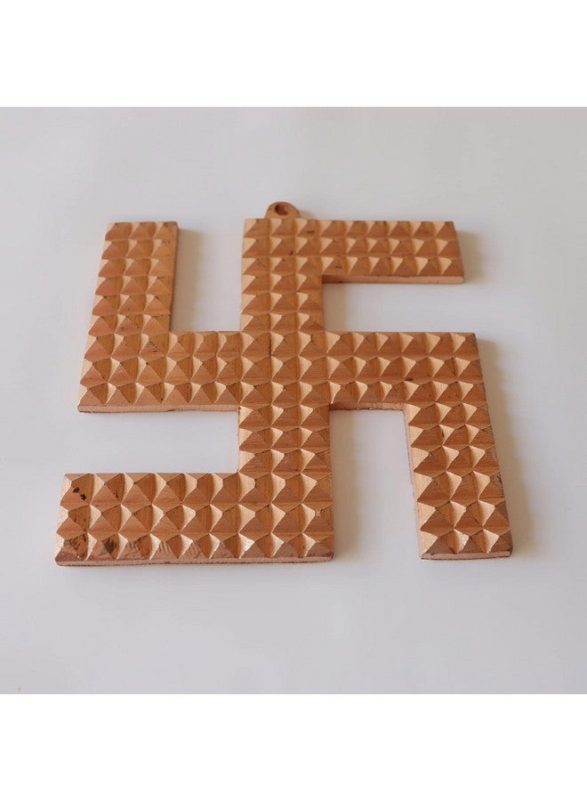 TREE MAISON CORONATING HOMES TREE MAISON CORONATING HOMES Copper Swastik (卐) Sathiya Wall Hanging Yantra | 3 Inch | Vastu Door Hanging for Good Luck & Auspicious Energy | Decorative Home Decor Symbol for Positive Vibes  - Image 5