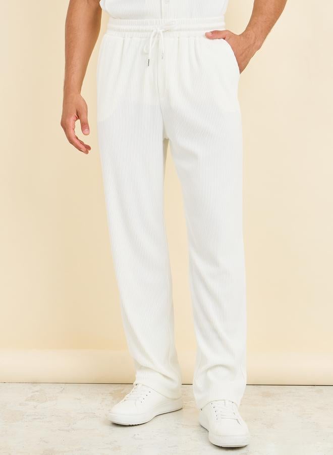 Styli Styli Textured Ribbed Knit Relaxed Fit Shirt and Pant Co-Ords - Image 5