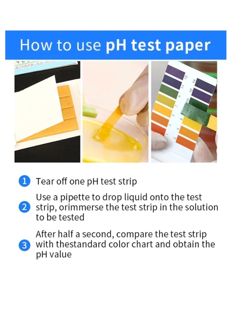 Test Pass 80 Strips Full Range PH Alkaline-Acid Test Paper Yellow One Size - Image 4