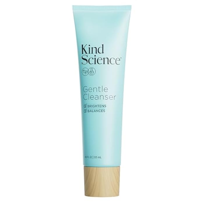 Kind Science Gentle Face Cleanser - Face Wash for Women & Makeup Remover with Vitamin C - Facial Cleanser for Dry Skin - Paraben, Dye & Fragrance Free, Cruelty Free, 4.5 fl oz - Image 1