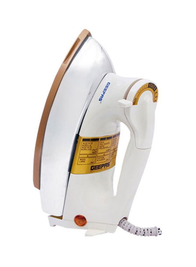 GEEPAS Automatic Dry Iron - Automatic Dry Iron -  Durable Teflon Plated Sole Plate| Auto Shut Off, Temperature Setting Dial 1200 W GDI2771 Cream - Image 2