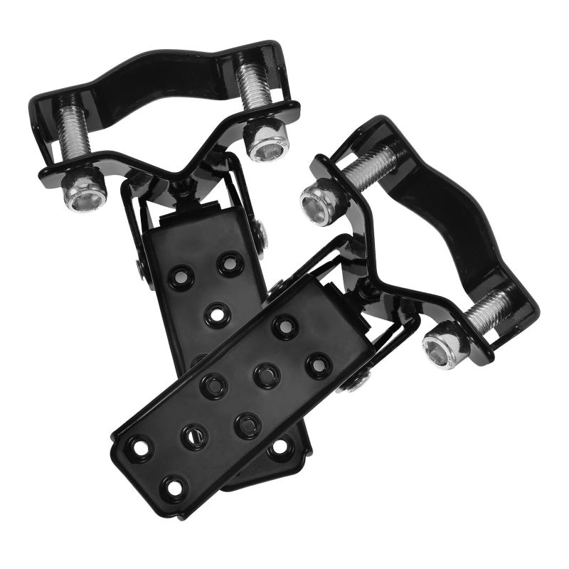 SUPVOX Motorcycle Folding Foot Pegs 2pcs Black Anti Slip Rear Set Pedal Replacement Universal - Image 2