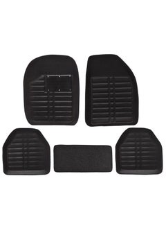 5-Piece 3D Universal Car Floor Mat - Black