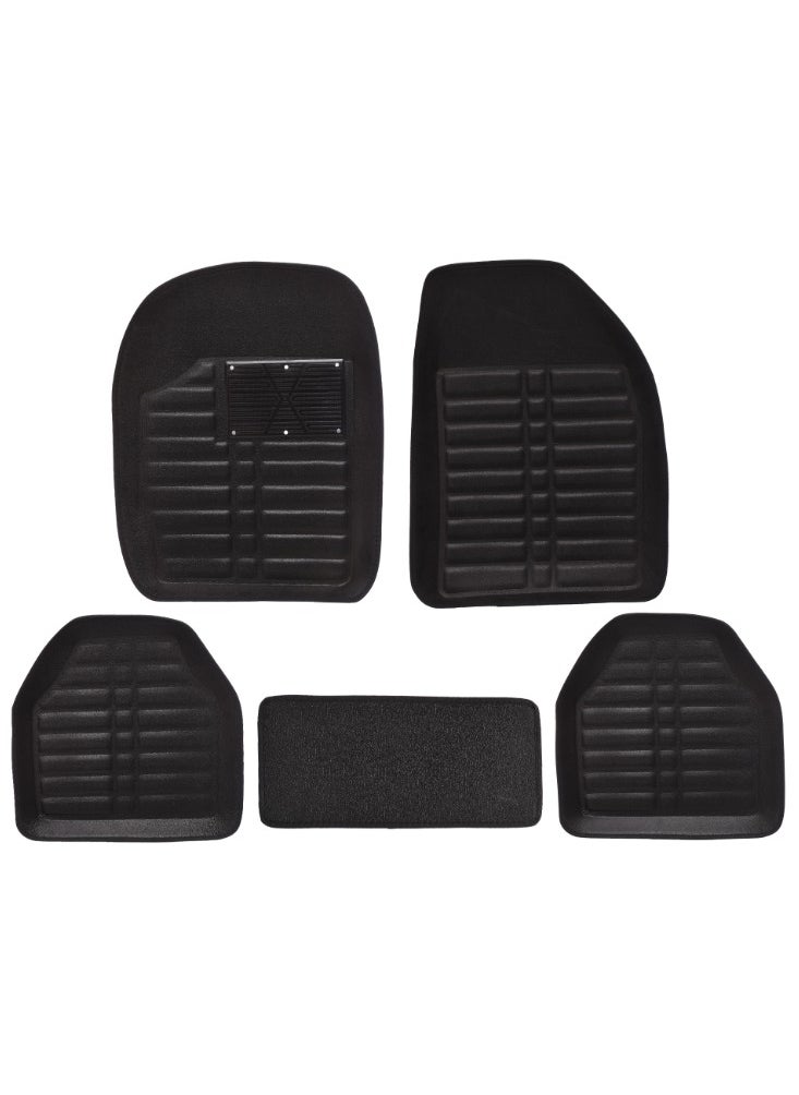 Generic - 5-Piece 3D Universal Car Floor Mat - Black - Image 1