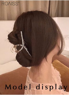 roaiss 4 Pcs French Exquisite Pearl Clip Women'S Daily Commuting Party Fashion Versatile Large Size Hair Accessories  - Image 4
