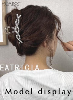 roaiss 4 Pcs French Exquisite Pearl Clip Women'S Daily Commuting Party Fashion Versatile Large Size Hair Accessories  - Image 5
