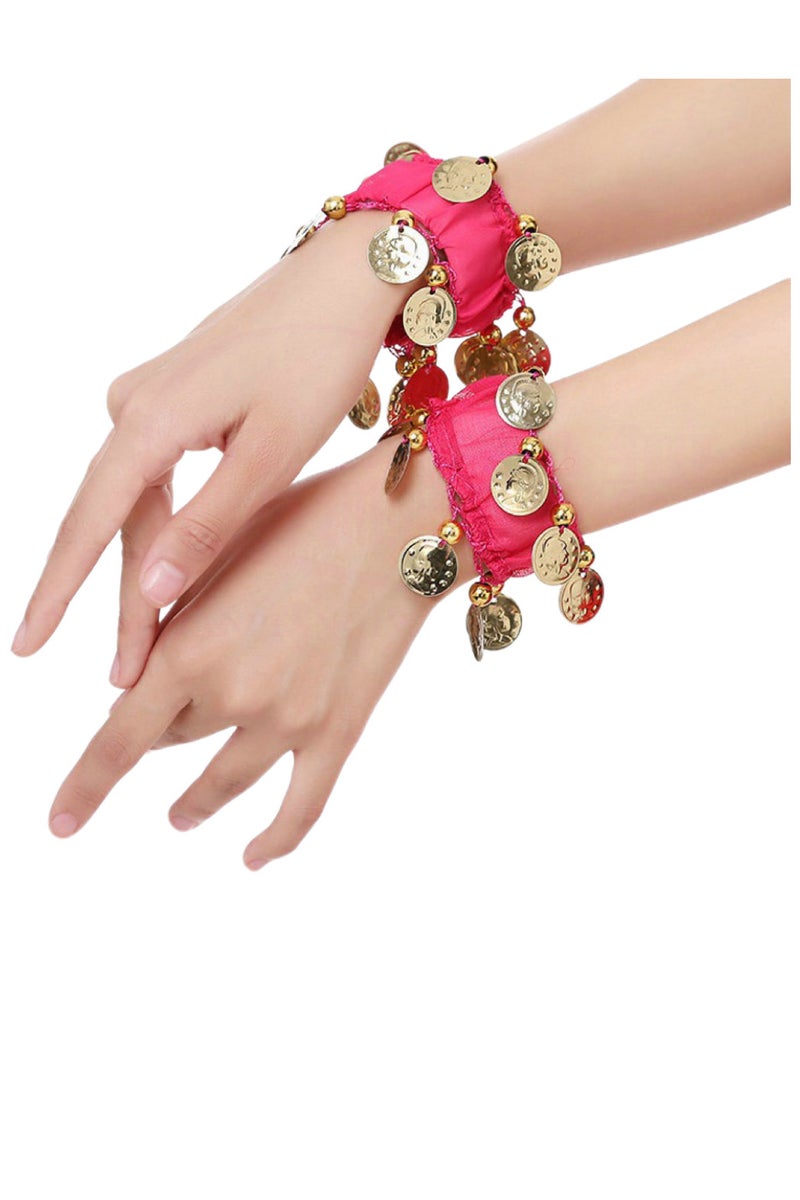 Red Phantom · Belly Dance Accessories | Fringe Rhinestone Waist Chain + Zodiac Hollow Out Bracelet  - Image 3