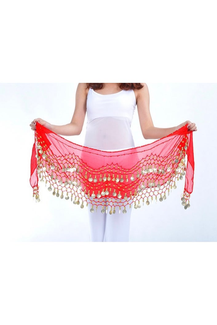 Red Phantom · Belly Dance Accessories | Fringe Rhinestone Waist Chain + Zodiac Hollow Out Bracelet  - Image 2