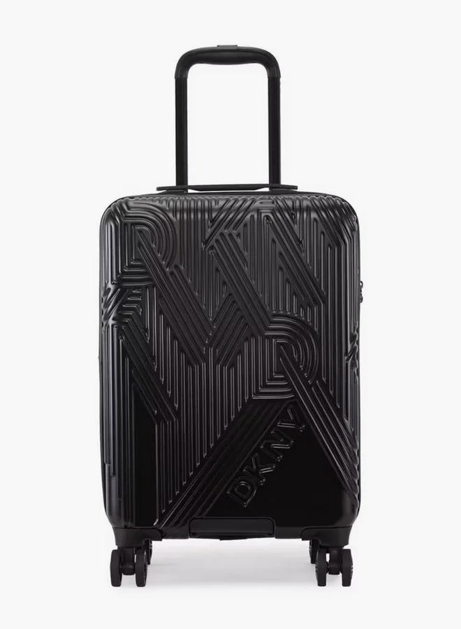 DKNY Textured Hardcase Luggage Trolley With Retractable Handle - 20 Inches Cabin Bag