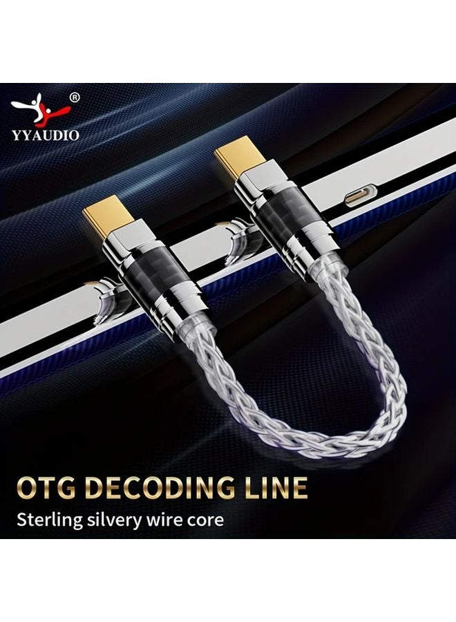 Typec To Typec Hifi Audio Cable USB C OTG Adapter Headphone Amplifier Sound Card - Image 2