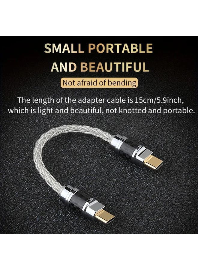 Typec To Typec Hifi Audio Cable USB C OTG Adapter Headphone Amplifier Sound Card - Image 4