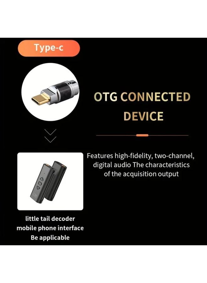Typec To Typec Hifi Audio Cable USB C OTG Adapter Headphone Amplifier Sound Card - Image 5