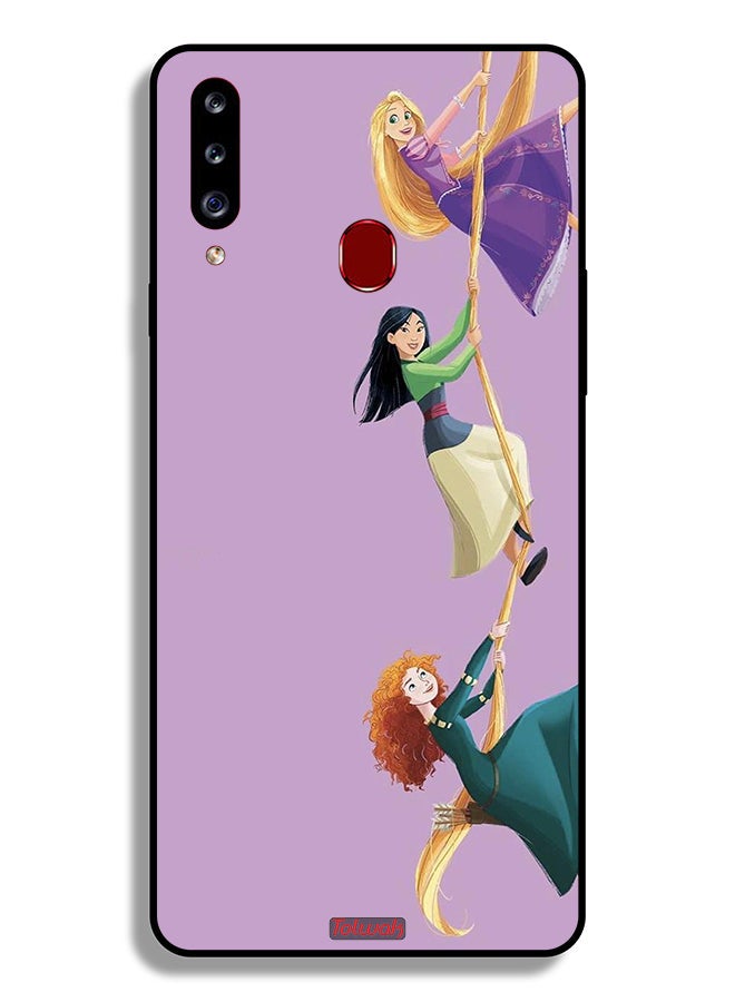 Tolwak Samsung Galaxy A20s Protective Case Cover Girls Climbing Art - Image 1
