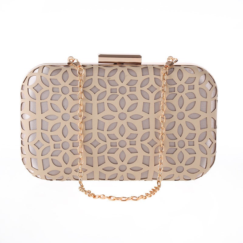 40115 Hollow Pu Dinner Bag Handmade Dinner Clutch Small Square Bag Clutchbag - Image 2