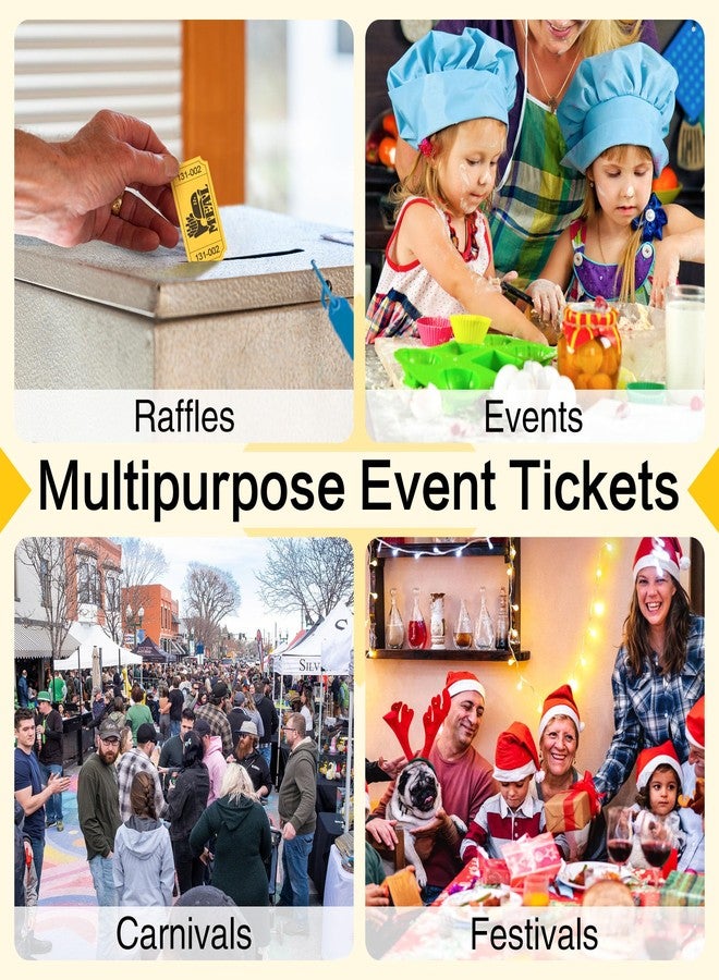 Essential 1000 Raffle Tickets Rolls, Meal Tickets Single Roll for Events, Leisure, Movie Watching, Entertainment, Class Reward & Prizes - 5 Color Selection (Yellow) - Image 5