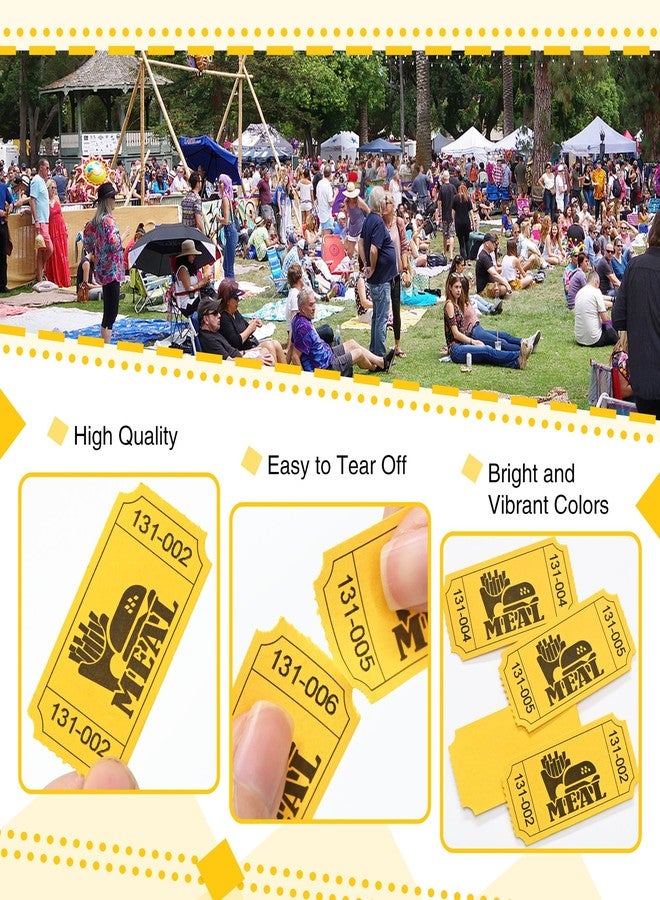 Essential 1000 Raffle Tickets Rolls, Meal Tickets Single Roll for Events, Leisure, Movie Watching, Entertainment, Class Reward & Prizes - 5 Color Selection (Yellow) - Image 4