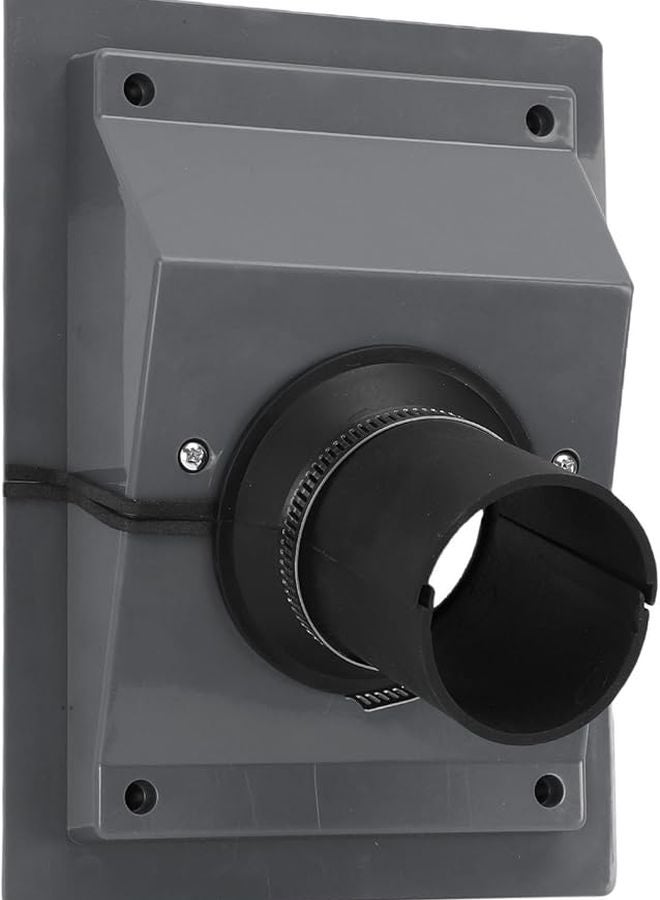 Split AC Conduit Set Wall Cover With Soft Seal Windproof HVAC Grommet Cover Gray 2 Pieces - Image 3