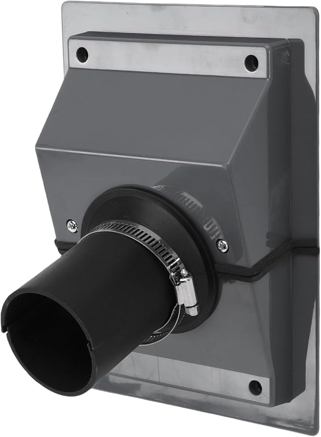 Split AC Conduit Set Wall Cover With Soft Seal Windproof HVAC Grommet Cover Gray 2 Pieces - Image 2