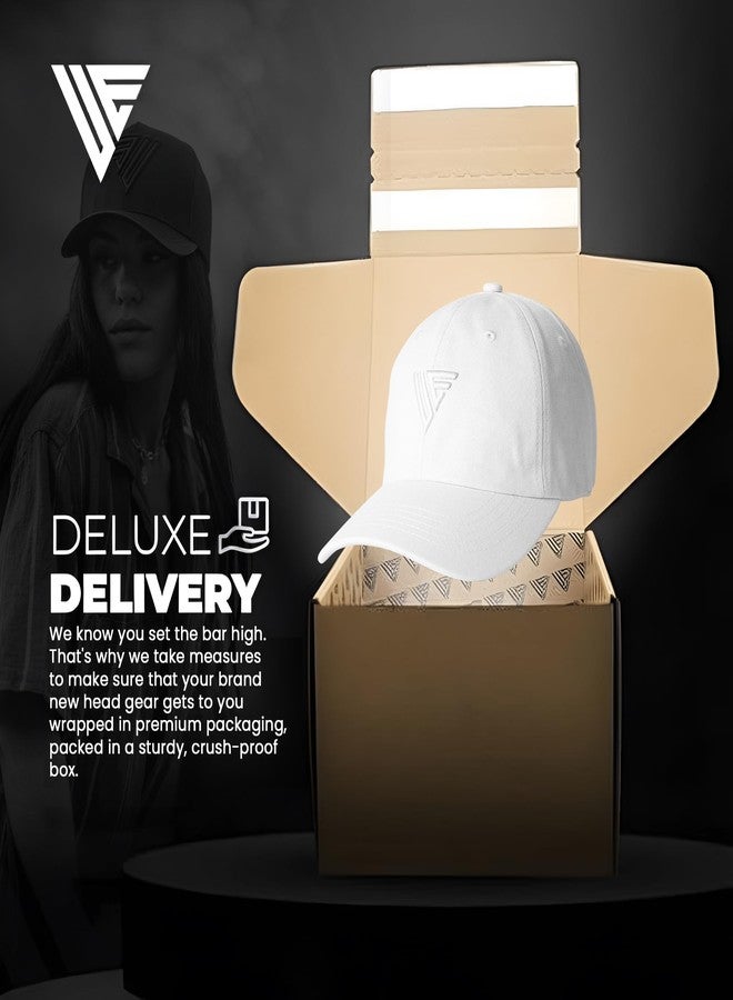 Urban Effort Mesh Back Cap - for Men and Women Baseball Hat 6-Panel Hat - Great Dad Hat Adjustable Buckle for Your Style (White) - Image 4