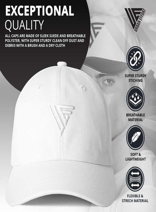 Urban Effort Mesh Back Cap - for Men and Women Baseball Hat 6-Panel Hat - Great Dad Hat Adjustable Buckle for Your Style (White) - Image 3