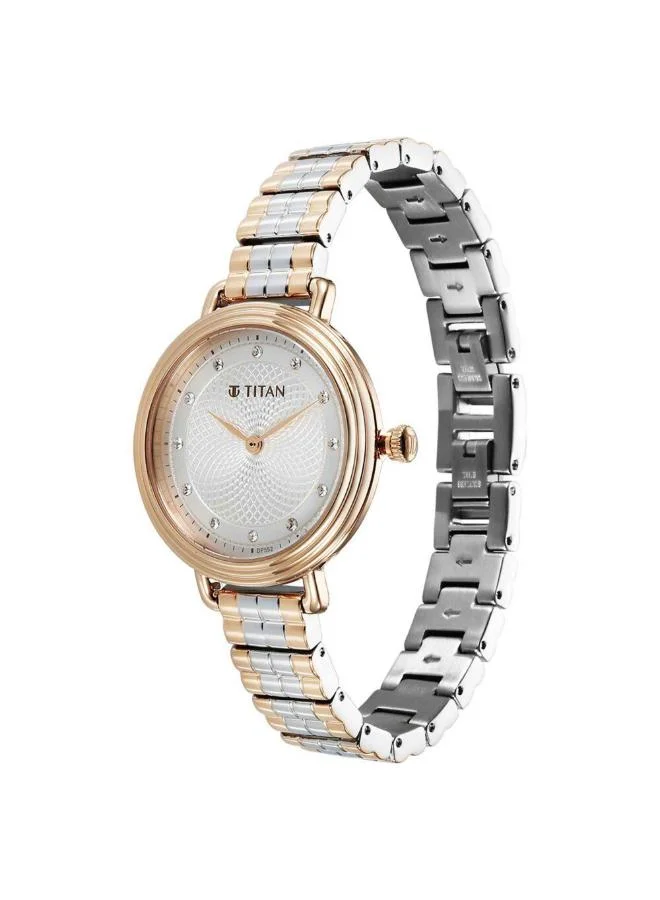 تيتان Women Analog Display Watch With Two Toned Stainless Steel Strap - 95244KM01