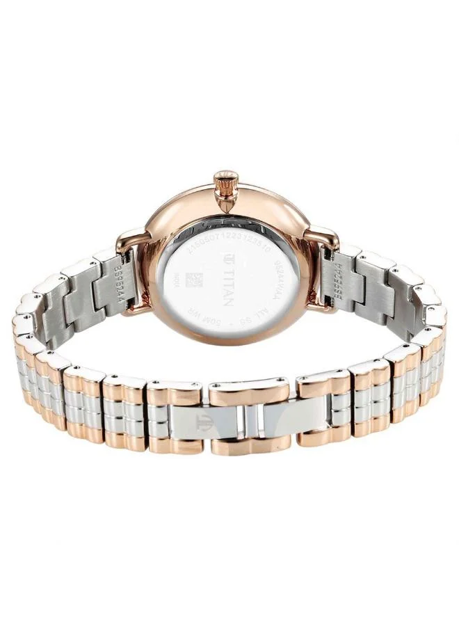 تيتان Women Analog Display Watch With Two Toned Stainless Steel Strap - 95244KM01