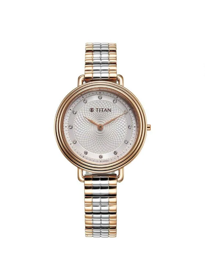 تيتان Women Analog Display Watch With Two Toned Stainless Steel Strap - 95244KM01