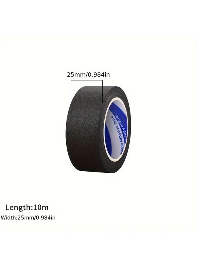 10 Meter Black Masking Tape 25mm Wide Easy Tear Paintable Paper Tape For Painting Edges - Image 1