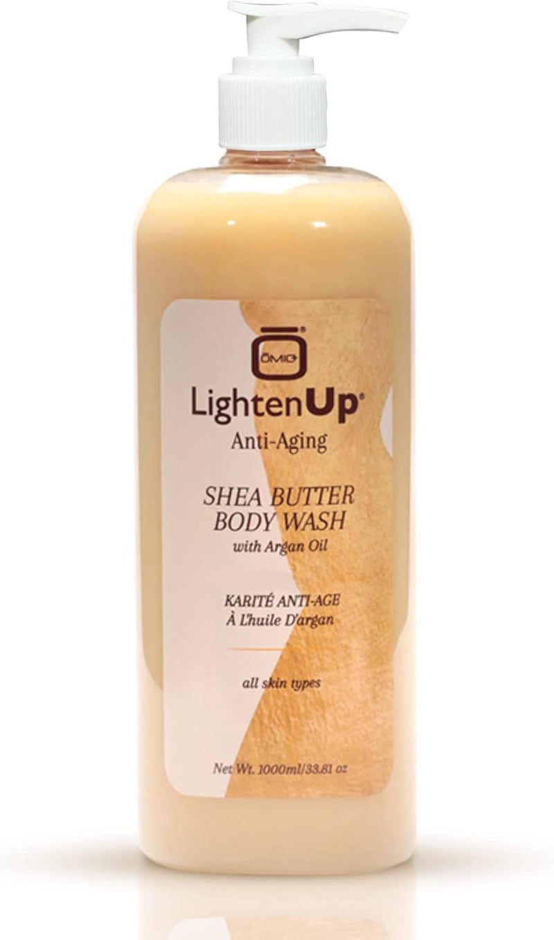 Omic LightenUp AntiAging Body Wash 338 fl oz 1000ml Formulated to Bright and Soften Skin with Argan Oil and Shea Butter