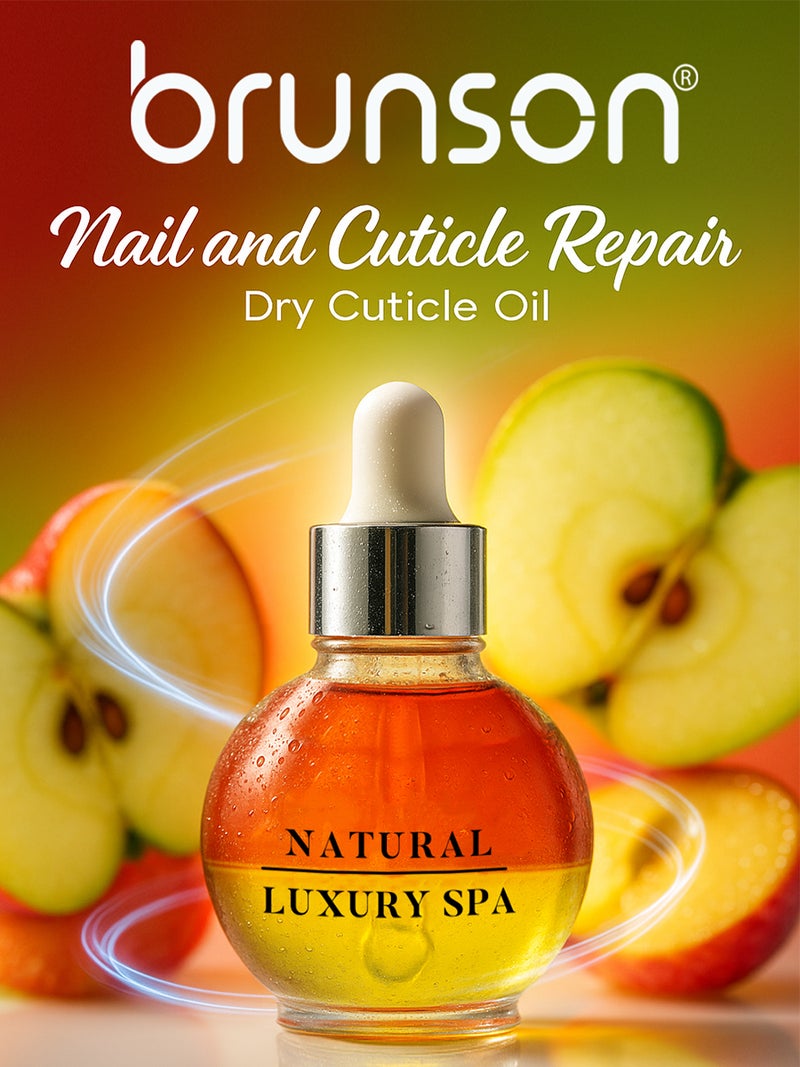 Brunson Nail and Cuticle Repair Oil 30ml Double Layer Hydrating and Nourishing Cuticle Oil with Vitamin E Salon Quality Cuticle Oil for Dry Brittle Nails and Nail Growth Quick Absorbing and Non Greasy - Image 2