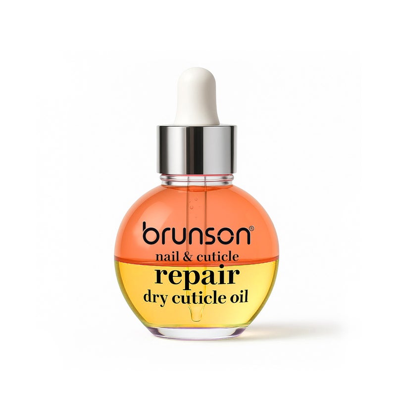 Brunson Nail and Cuticle Repair Oil 30ml Double Layer Hydrating and Nourishing Cuticle Oil with Vitamin E Salon Quality Cuticle Oil for Dry Brittle Nails and Nail Growth Quick Absorbing and Non Greasy - Image 1