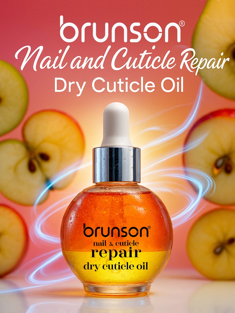 Brunson Nail and Cuticle Repair Oil 30ml Double Layer Hydrating and Nourishing Cuticle Oil with Vitamin E Salon Quality Cuticle Oil for Dry Brittle Nails and Nail Growth Quick Absorbing and Non Greasy - Image 5