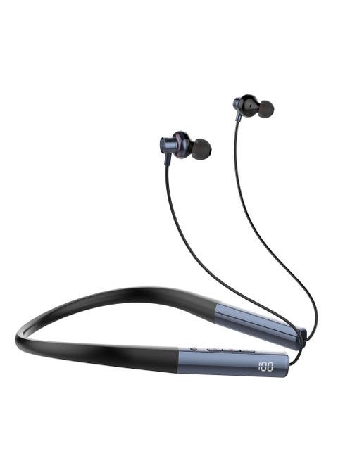 Wireless Bluetooth 5.3 in-Ear Neckband Earphones with Mic Grey