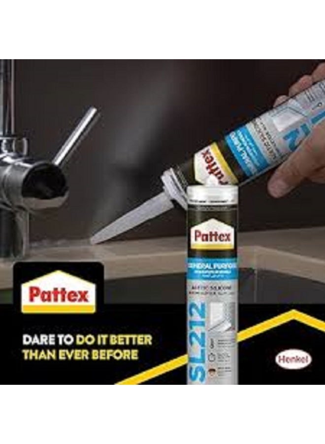 باتكس سيليكون باتيكس SL212 شفاف للعزل المنزلي – مادة مانعة لتسرّب الماء للفواصل والشقوق – استخدام سهل ونتيجة نظيفة – حجم 280 مل - Image 2