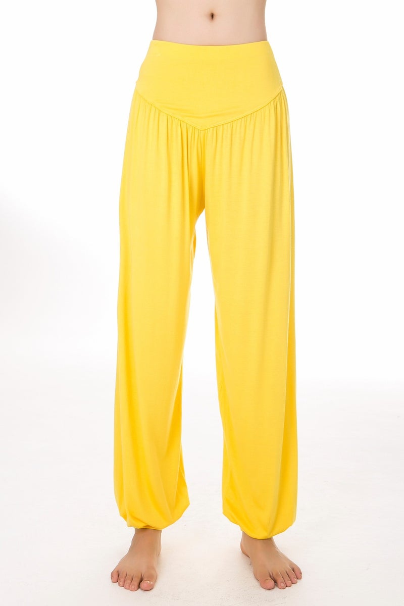 Qi Ta Women's Modal Yoga Pants Loose Dance Pants Bloomers Casual Long Pants Breathable - Image 1