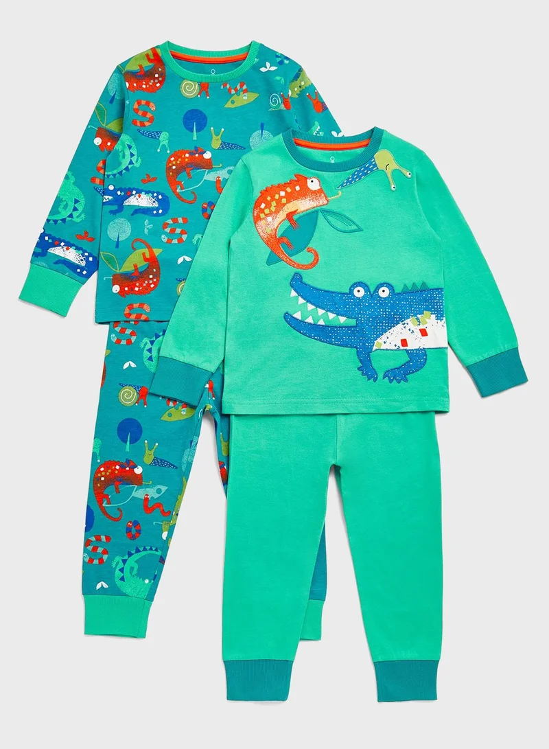 mothercare Kids Aop 2 Pack Sweatpants & Sweatshirt Set