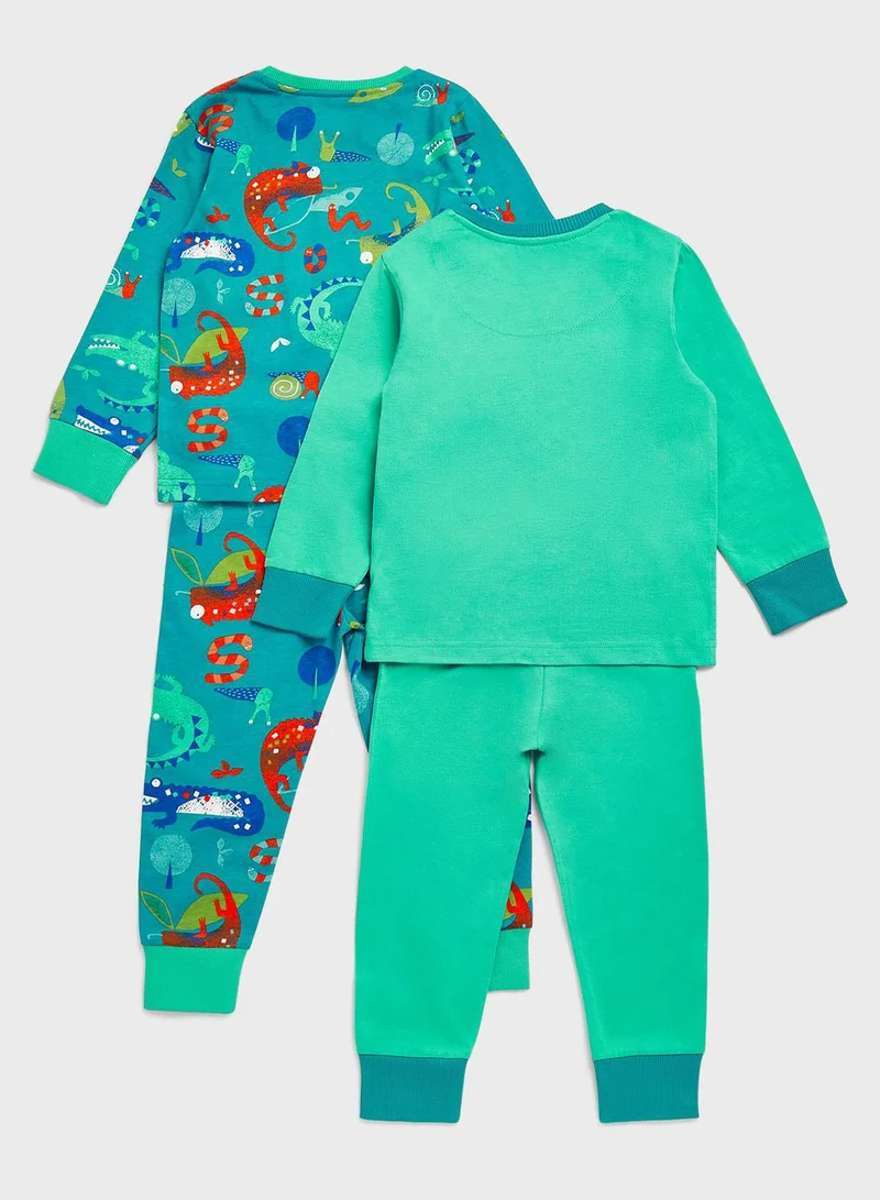 mothercare Kids Aop 2 Pack Sweatpants & Sweatshirt Set