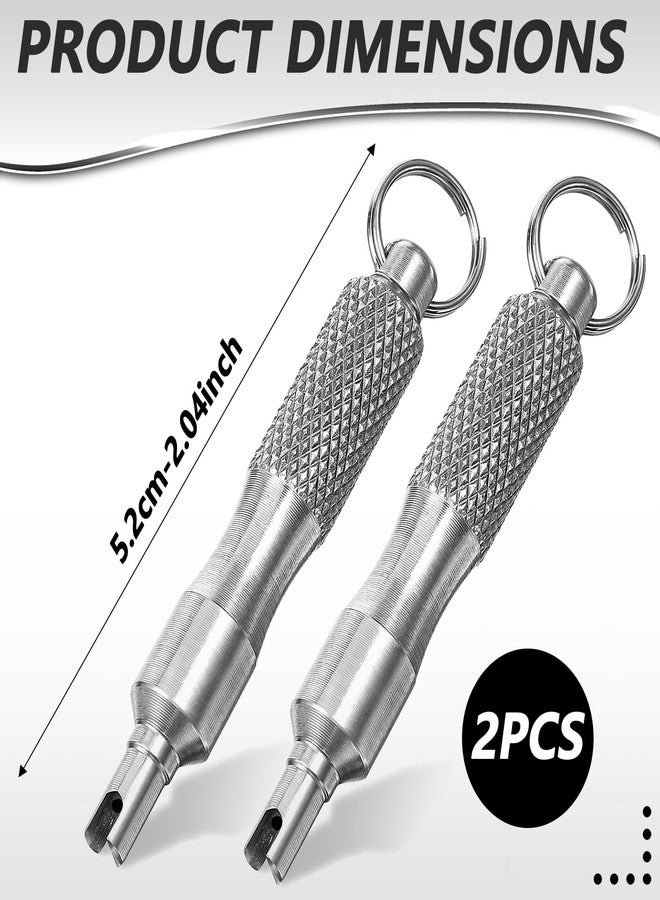 Bruislard 2 PCS Valve Core Removal Tool, Stainless Steel Tire Valve Stem Tool Portable Valve Core Disassembly and Repair Tool for Bicycle Car Motorcycle Repair Install Accessory - Image 2