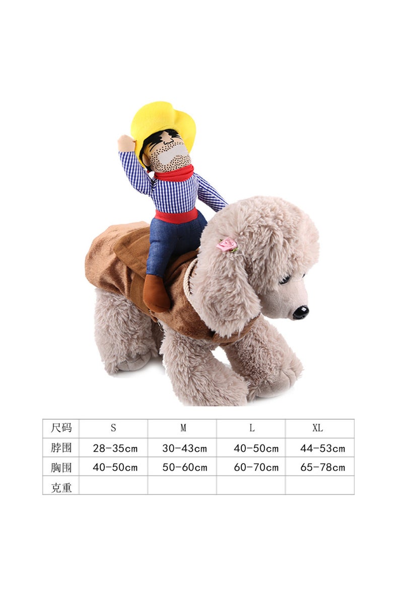 erorex XL(60-78cm) Brown riding outfit Dog Funny Clothes Cat Horseback Riding Costumes Santa Claus Dog Clot