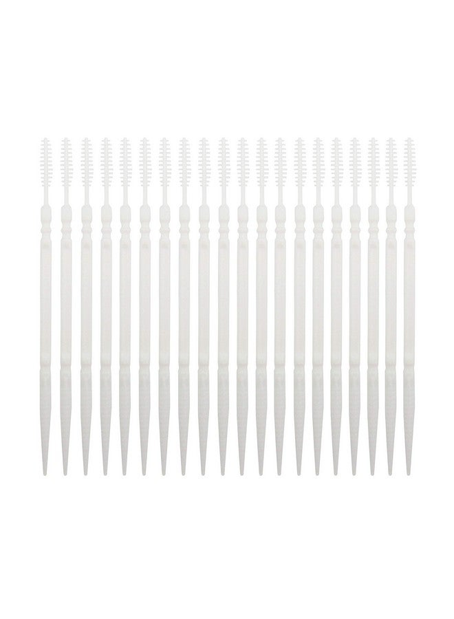 LBY Plastic Toothpicks Home Teeth Cleaning Toolbrush And Flat Rhombus Doubleended Toothpickinterdental Toothpicks 2 Way Toothpickplastic White(Pack Of 500) - Image 1