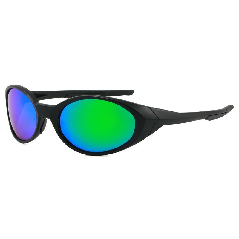 Qi Ta Outdoor Sports Polarized Sunglasses for Men - UV Protection, Windproof, and Versatile - Black Frame with Red Film (Polarized Real Film) - Image 4