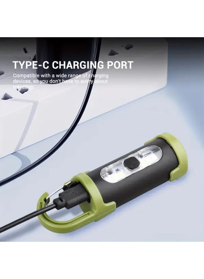 4 قطع من كشافات LONGRIVER المصغرة بتقنية LED 4 أوضاع قابلة للشحن عبر USB، مدمجة ومحمولة مع كابل، مناسبة لحقائب الظهر والجيوب والتخييم والاستخدام اليومي، بتصميم أسطواني وهيكل متين. - Image 5