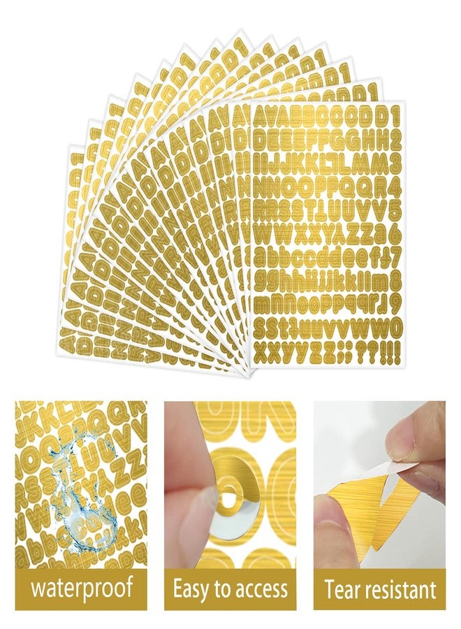 starboling Letter Stickers,1/2 inch 10 Sheets Gold Alphabet Sticker,Self Adhesive Vinyl Letter Stickers Mailbox Numbers,Self Adhesive Letters Stickers for Bulletin Boards Classroom Home Decor - Image 3