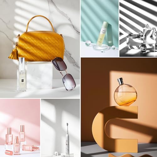 Yoocheese Product Photography Photo Props: Food Jewelry Make-up and Small Product Flat Lay Photoshoot Backdrops - 2pcs Light and Shadow Boards for Table Top Product Phogography(12x11.5inch) - Image 3