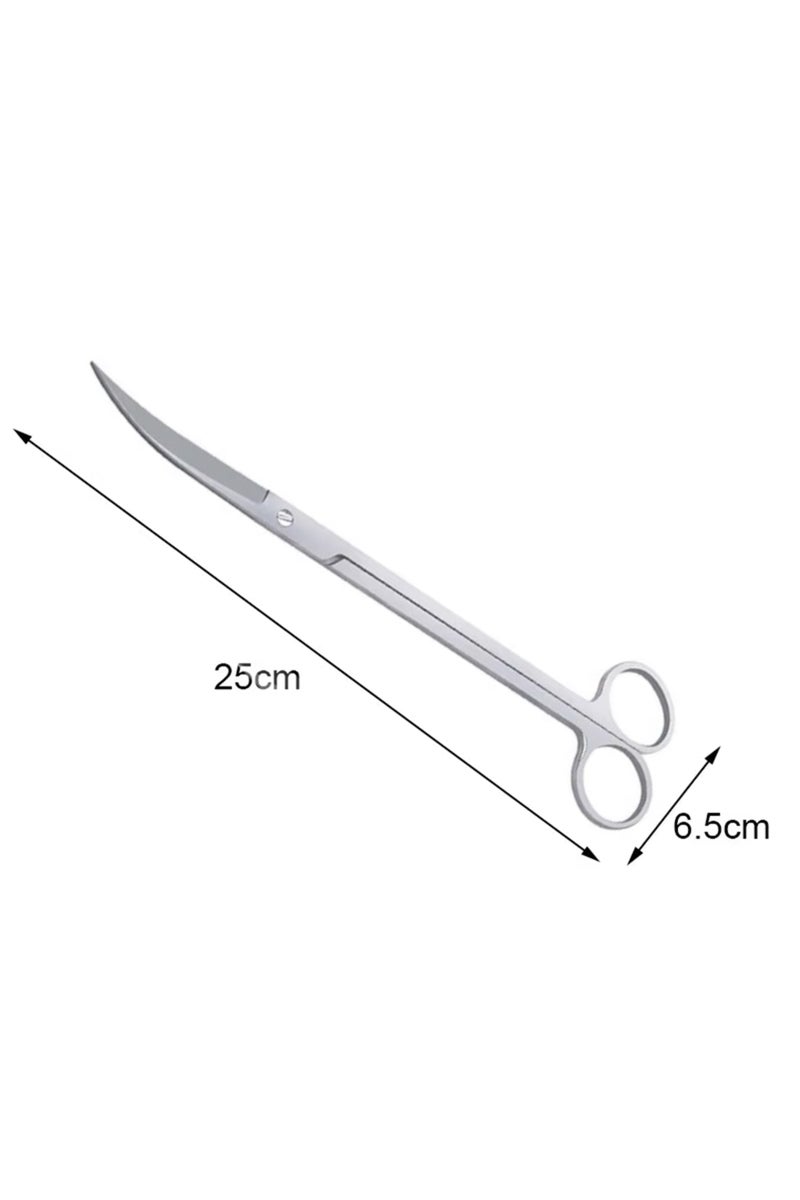 إيروريكس مقص منحني، مقص حوض السمك، أدوات، ملقط حوض السمك، مقص نباتات، مقص أمواج، مقص عشب، منظف ستانلس ستيل